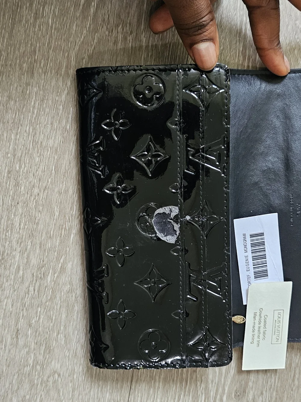 Louis Vuitton Black Patent Monogram Continental Wallet
